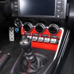 Red Center Console A/C Panel Switch Mode Trim Cover Set For GR86/BRZ 2022-up - Picture 1 of 11