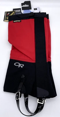 OR Gaiters Gore Tex Outdoor Research Mens Crocodile Red Sz. S - Image 1 of 3
