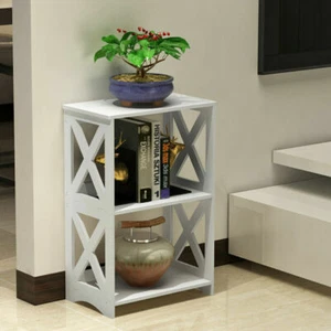 White Small Bedside Table Side Coffee Coffee Table Bedside Cabinet Storage Rack - Picture 1 of 9