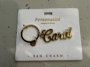 Personalite Marina De Buchi Personalized Gold Bag Charm Carol, NEW - Foto 1 di 2