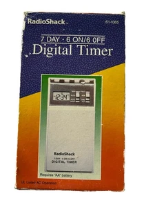Vtg Radio Shack 61-1065 24 7-day, Hour 6-On/6 Off Digital Timer And Manual - Picture 1 of 5