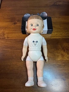 Vintage 1950s Walt Disney Mickey Mouse Club Girl Doll Rubber 12" - Picture 1 of 21