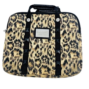 Betseyville Betsey Johnson Animal Print Studded Laptop Bag 14x12" Bougie - Picture 1 of 10
