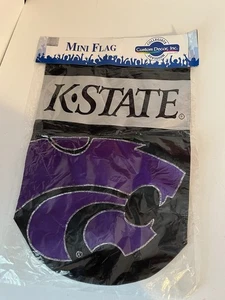 Kansas State Wildcats Mini Flagge 2-seitig vertikal Flagge appliziert bestickt NEU - Bild 1 von 5