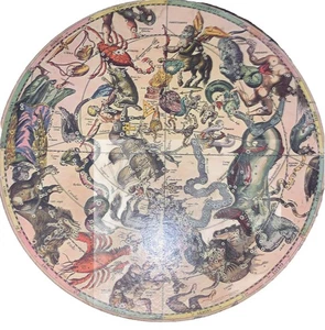 Vtg 1965 Springbok Round Puzzle Myth & Fact In The Zodiac 500+pcs Rare - Picture 1 of 6