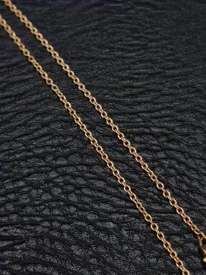 Ultra Fine 1.2/1.5mm Pure Titanium O Link Chain Necklace Women Adjustable 19.68" - Image 1 of 4