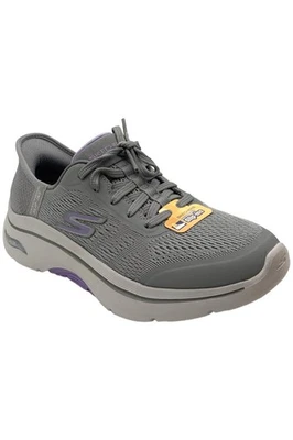 Skechers Women's Slip-ins GO WALK Arch Fit 2.0 Sneaker Gray/Purple - Image 1 of 3