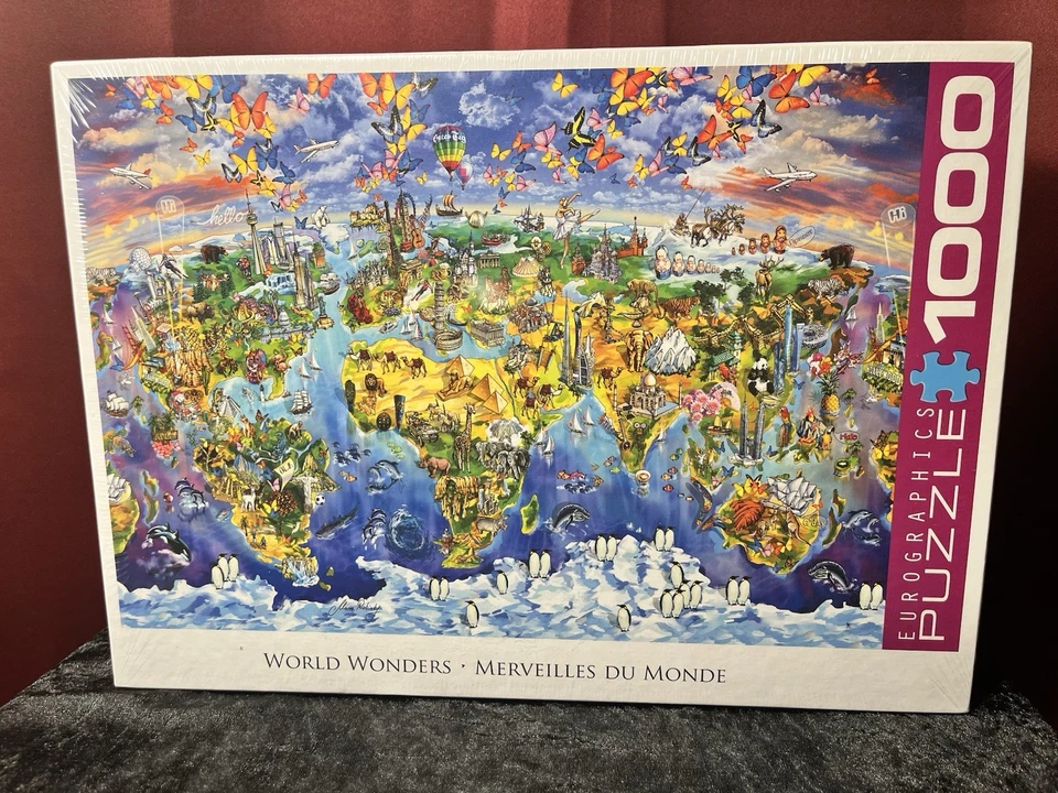 Eurographics Map World Wonders 1000 Piece Jigsaw Puzzle