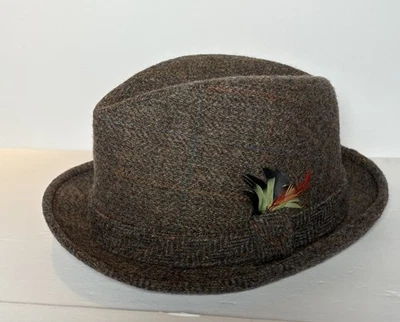 50/60s Bee Hats Indie Fedora Men Size 7 3/8 USA Subculture Brown Wool Custom - Image 1 of 4