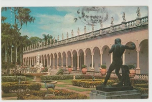 RINGLING ART MUSEUM Fountain Sculptures Sarasota FL Florida Postcard 1970 - Picture 1 of 2