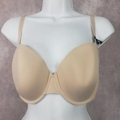 Sujetador DKNY Smooth Essentials para mujer 38D beige sin tirantes con aros nude DK7749 Foto 1 de 4