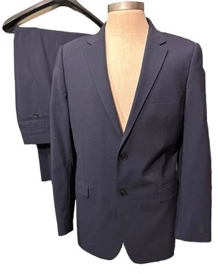 Theory Mens XYLO JS Godsford Blue Stretch Wool Blend Suit 42R 36x31.5 Flat Front - Image 1 of 4