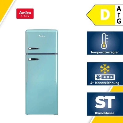 Amica KGC 15632 T Retro-Kühl-Gefrierkombination, 55 cm breit, 144 cm hoch, 206 L - Bild 1 von 4