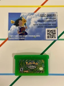 Pokemon LeafGreen Version (Nintendo Game Boy Advance GBA) - Authentic, Tested - Picture 1 of 7