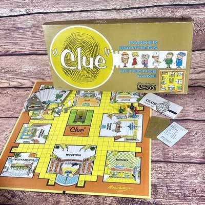 Vintage 1963 Clue Board Game Parker Bros.   *Read* - Image 1 of 4