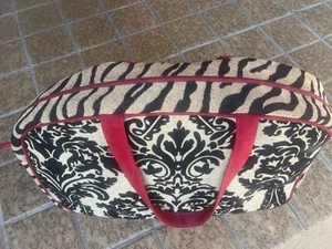 Atenti Madrid Knitting Handmade Flocked/ Animal Print Overnighter Bag NWT - Picture 1 of 6