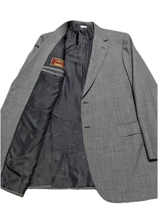 BRIONI - 42L - Gray Striped 100% Wool “Nomentano” Sport Coat Blazer - Picture 1 of 12
