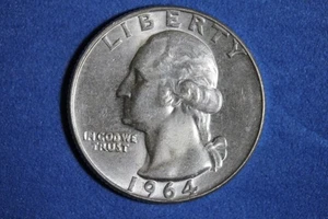 1964 D Washington Quarter #M24236 - Picture 1 of 2