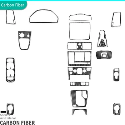 24Pcs Real Carbon Fiber Set Full Interior Trim Dash Kits For Volvo XC90 2003-14 - Image 1 of 4