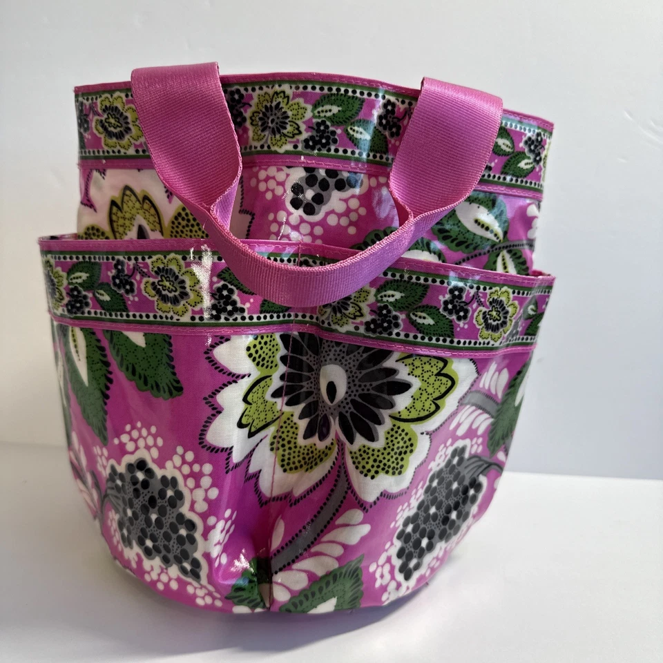 Vera Bradley Priscilla розовый душ Caddy сумка общежития путешествий пляж винил - Изображение 1 из 4
