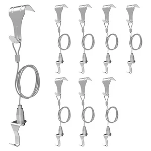 2X(8 Pcs Picture Rail Hanging System,Picture Rail Hooks Molding Hooks9195 - Picture 1 of 6
