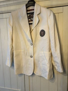 Vintage Pancaldi Damen Maritim Blazer. 100% Leinen - Bild 1 von 6