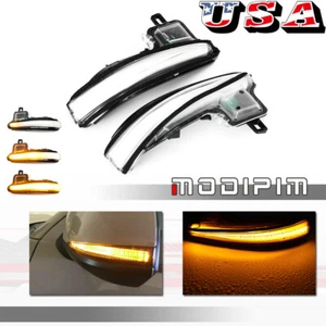 2X Clear Amber LED Sequential Blinkers Side Mirror Signal Lights For RAV4 Tacoma - Picture 1 of 12