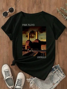 Pink Floyd Tiere T-Shirt, Herren Rock n Roll Retro Band Geschenk Tee Top - Bild 1 von 5