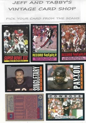 1985 TOPPS FOOTBALL 1-200 / SEE DROP DOWN MENU FOR CARD YOU WILL RECEIVE. - Image 1 of 4
