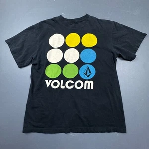 Volcom Graphic T-Shirt Men's Small Black Multicolor Circle Logo Short Sleeve Ska - Picture 1 of 10