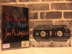 Paco de Lucía Al Di Meola John McLaughlin The Guitar Trio Cassette Flamenco - Picture 1 of 3