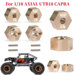 For 1/18 AXIAL UTB18 CAPRA RC Car KYX Brass Hexagonal Hub Adapters Upgrades Set - Picture 1 of 7