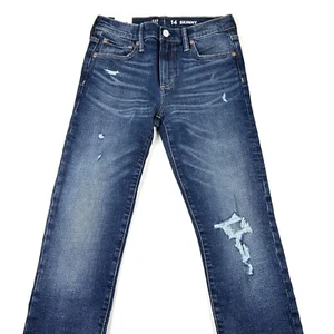 GAP Jeans Teen skinny Jeans distressed Stretch Size 14 NEW with tags - Picture 1 of 9