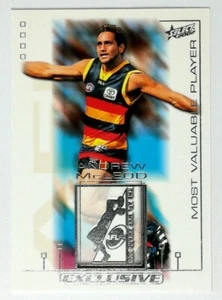2002 Select AFL Card Series Medal Card MC5 Andrew McLeod (MVP) Adelaide - Picture 1 of 3