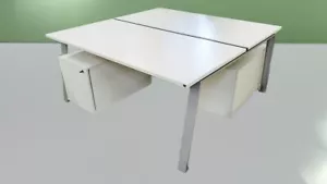 MINUS 33% K+N Schreibtisch Arbeitsplatz Doppelarbeitsplatz Tisch 160x160 dap0013 - Bild 1 von 3