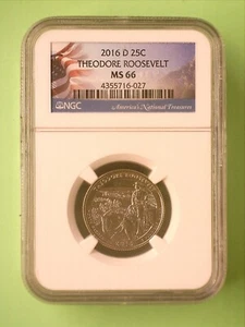 2016 D ATB Theodore Roosevelt NGC MS 66 - Picture 1 of 2