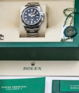 ROLEX EXPLORER 2 BLACK DIAL NEW UNWORN TOTAL FULL SET JULY 2023 MODEL 226570 - Picture 1 of 9