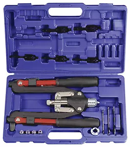 ASTA Two Hand Long Arm Riveter Threaded Blind Nut Riveting Foldable Set Kit - Picture 1 of 2
