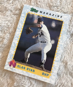 1990 Topps Magazine Nolan Ryan Texas Rangers Vintage MLB Baseball Card