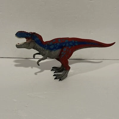 Schleich TREX Dinosaur Tyrannosaurus Rex red/blue/grey: D-73527 - Image 1 of 4