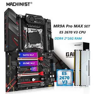 MACHINIST X99 Motherboard LGA 2011-3 Xeon E5 2670 V3 CPU 32GB DDR4 RAM NVME WIFI - Picture 1 of 6