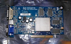 Gigabyte GV-r955128d ATI Radeon 9550 AGP 128 MB ram DVI VGA video graphics card - Picture 1 of 5