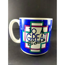 To A Great Boss Coffee Cup Mug Geometric Design Humor Gift