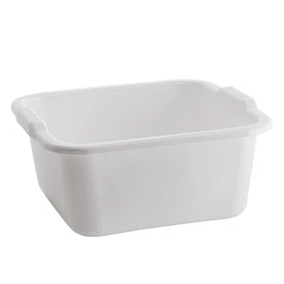 Viereckschüssel 10L weiß Kunststoff Waschschüssel Spülschüssel Wanne eckig - Bild 1 von 4
