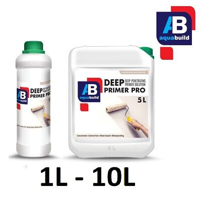 1L-10L DEEP PRIMER PRO Water-based Waterproof Deep Penetrating White Undercoat • 16.38€