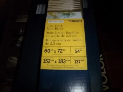 NUEVO MINI PERSIANA VINILO BLANCO LEVOLOR 1" 60" X 72 0169282 ENVÍO GRATUITO  Foto 1 de 2