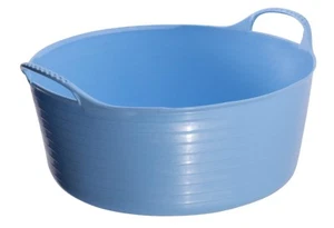 SKY BLUE Genuine Flexible TubTrug Shallow 15L Flexi TubTrugs Horse Feed Bucket - Picture 1 of 6