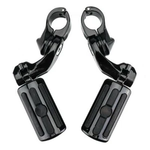 1-1/4" Crash Bar Highway Foot Pegs For Harley Touring Road King Street Glide - Foto 1 di 25