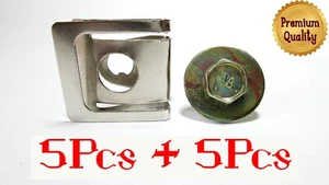 HONDA BUMPER FENDER SIDE SKIRT WING GUARD BODY 6MM BOLT/U-NUT CLIP x10 - Picture 1 of 12