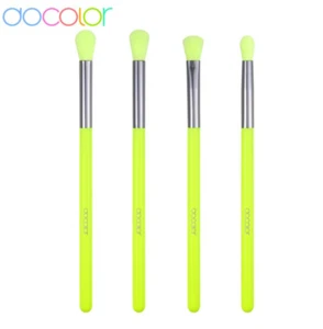 Makeup Brush Set 4Pcs Eye Shadow Blending Eyeliner Eyelash Eyebrow Brush Neon - Picture 1 of 4